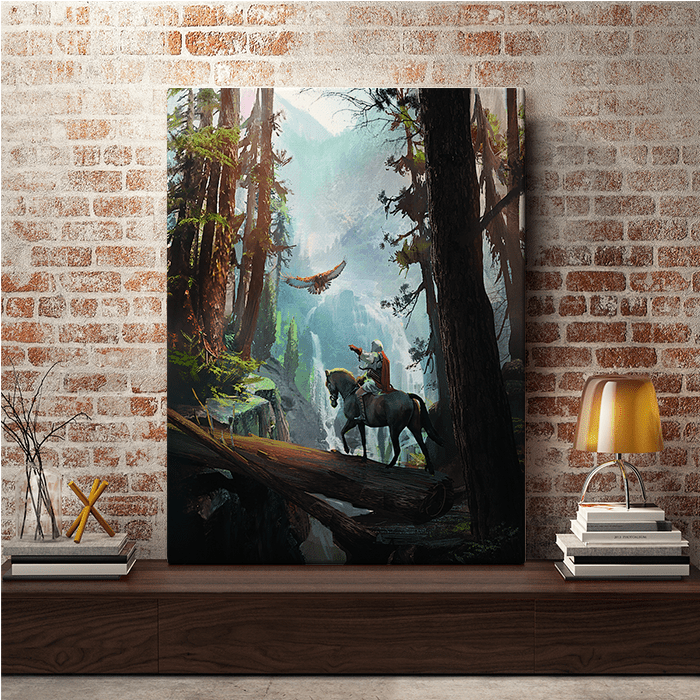 Forest Cliffs - Assassin's Creed art - Fine Art Print